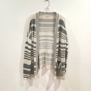 Rag Poets Striped Cardigan Sweater